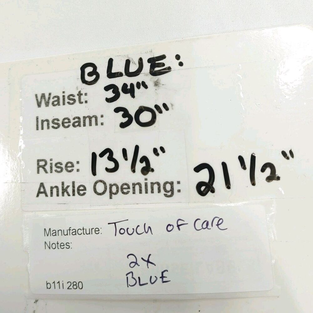 New Touch of Care Unisex Adaptive Elastic Waist Pants Navy Blue Size 2X NWT - Picture 10 of 10